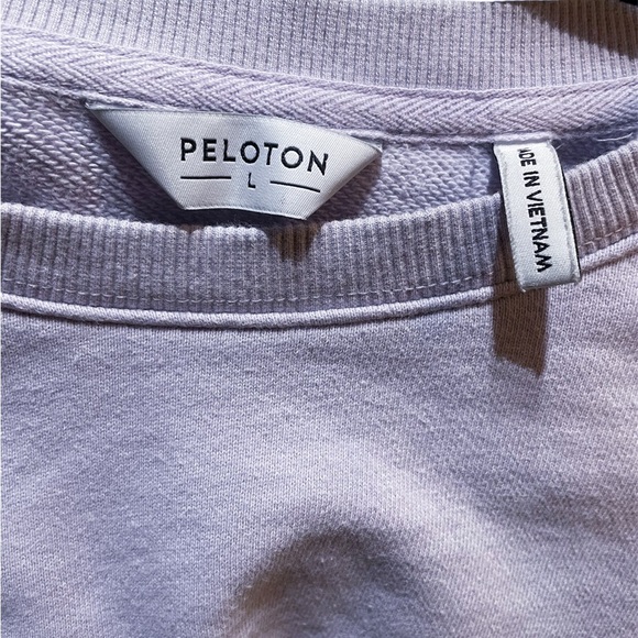 Peloton Light Purple Lilac Pull Over Crew Neck Sweatshirt | Women Size Large - Picture 7 of 7